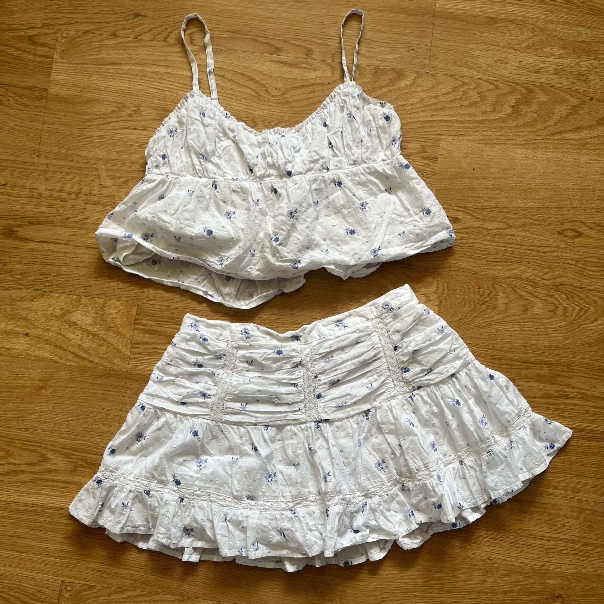 Abound Floral Cami And Skirt Set Size M White 14