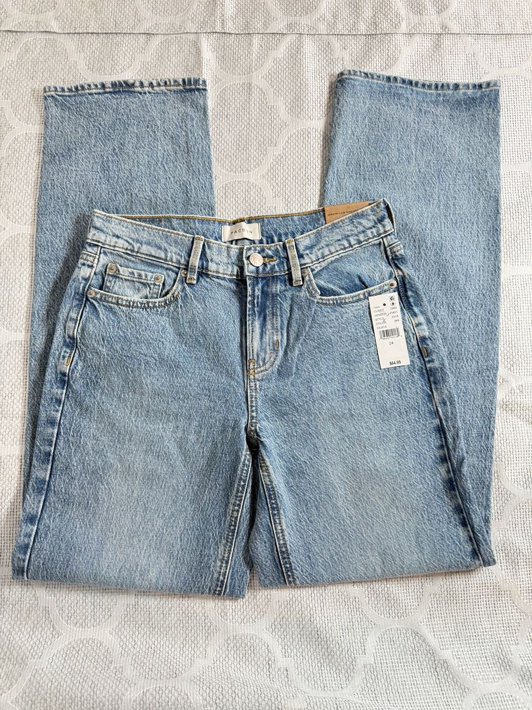 Pacsun Jordyn Low Rise Straight Leg Jeans Light Wash 2