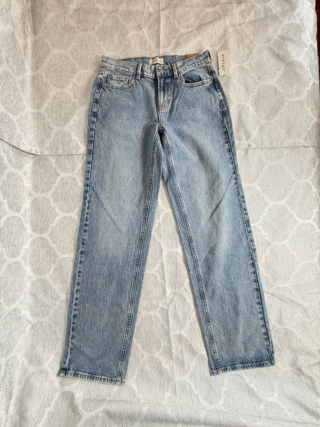 Pacsun Jordyn Low Rise Straight Leg Jeans Light Wash 4