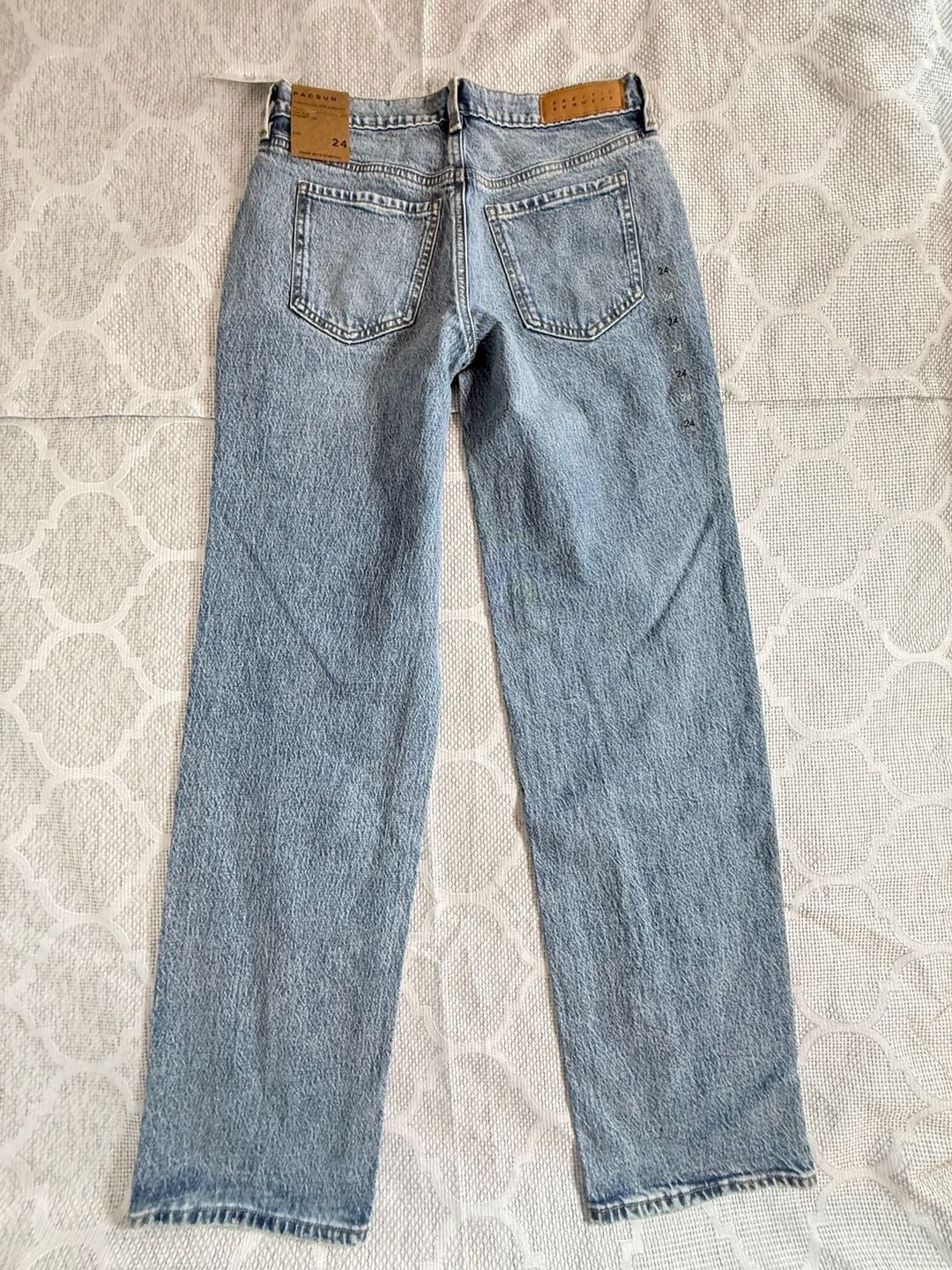 Pacsun Jordyn Low Rise Straight Leg Jeans Light Wash 5