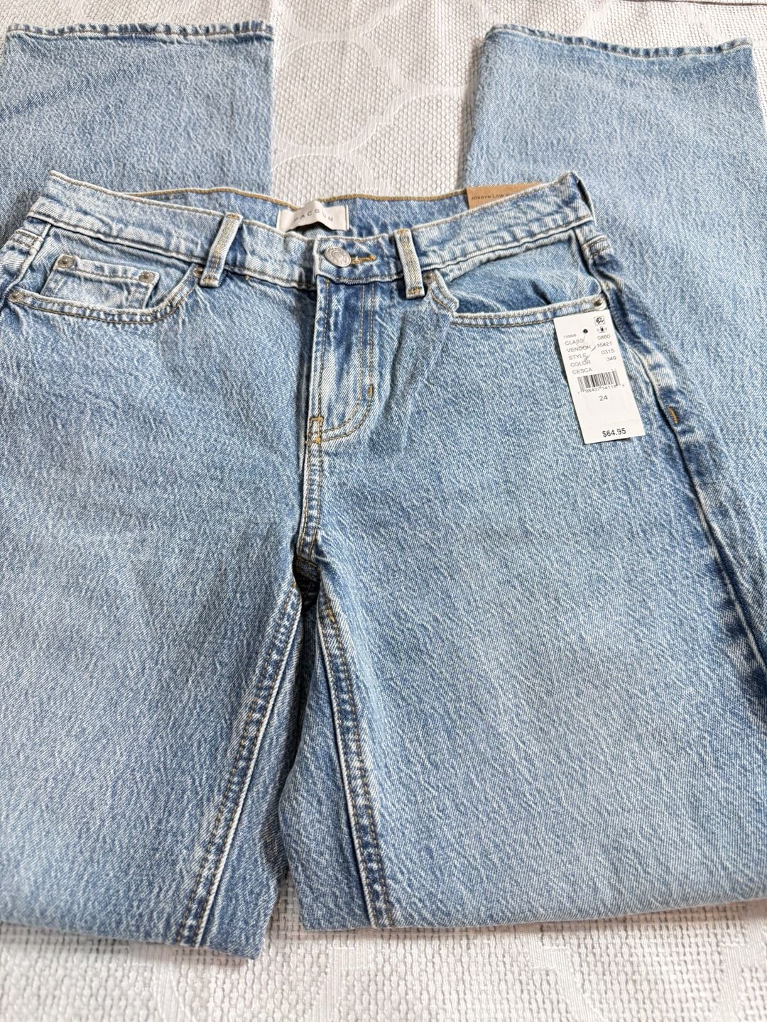 Pacsun Jordyn Low Rise Straight Leg Jeans Light Wash 6