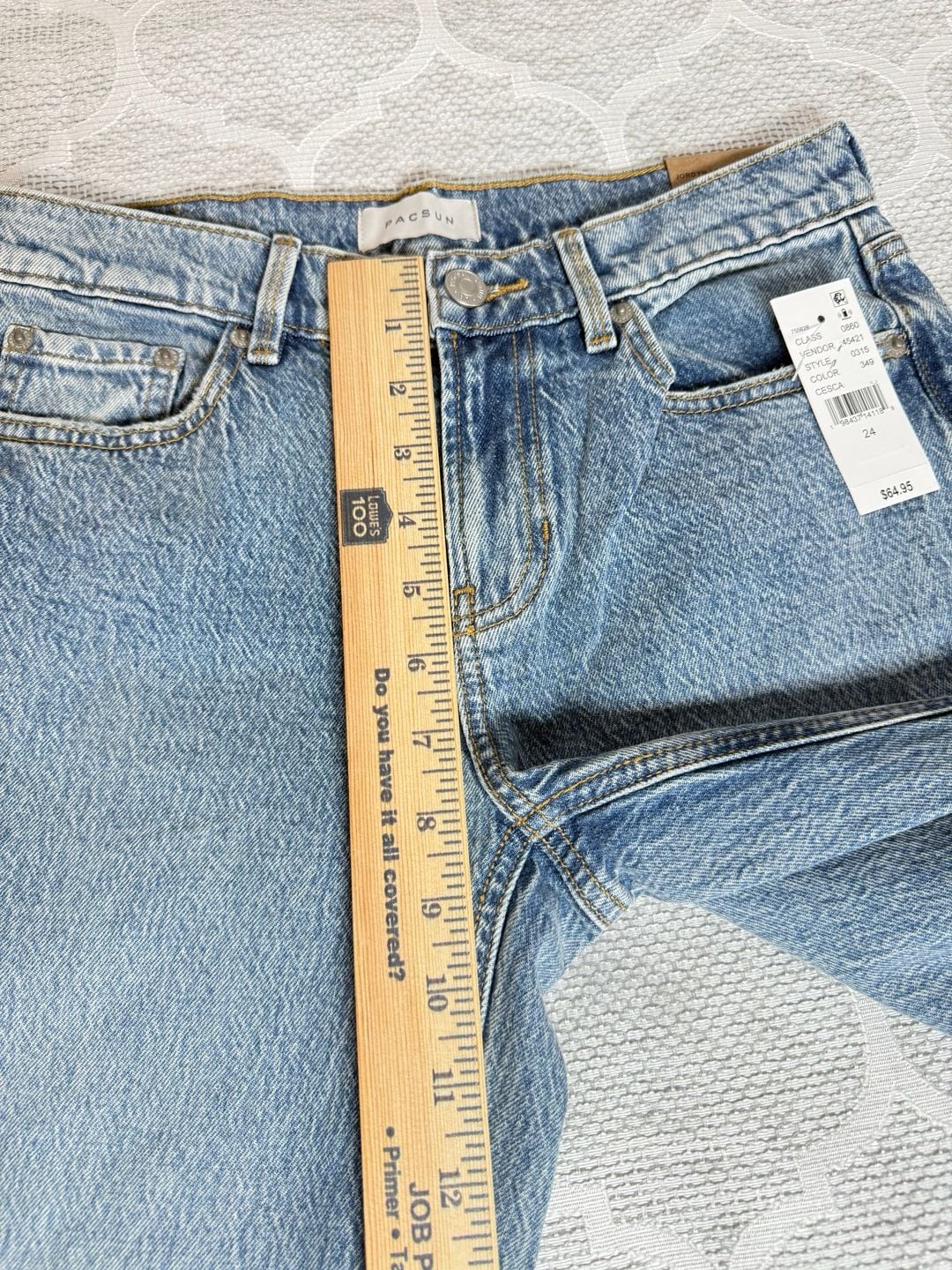 Pacsun Jordyn Low Rise Straight Leg Jeans Light Wash 12