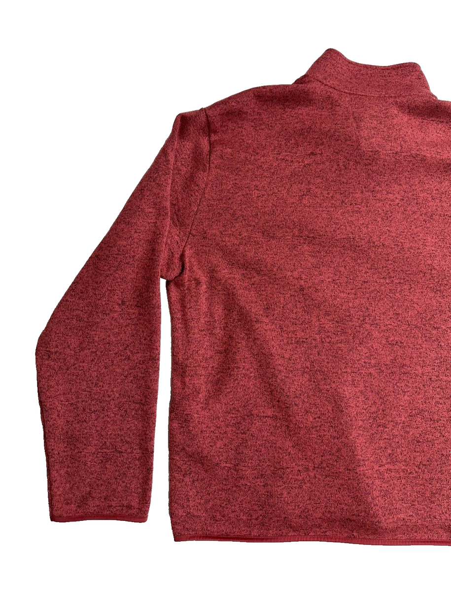 Crown & Ivy Sweater Quarter-Zip Pullover in heathered red/coral  8