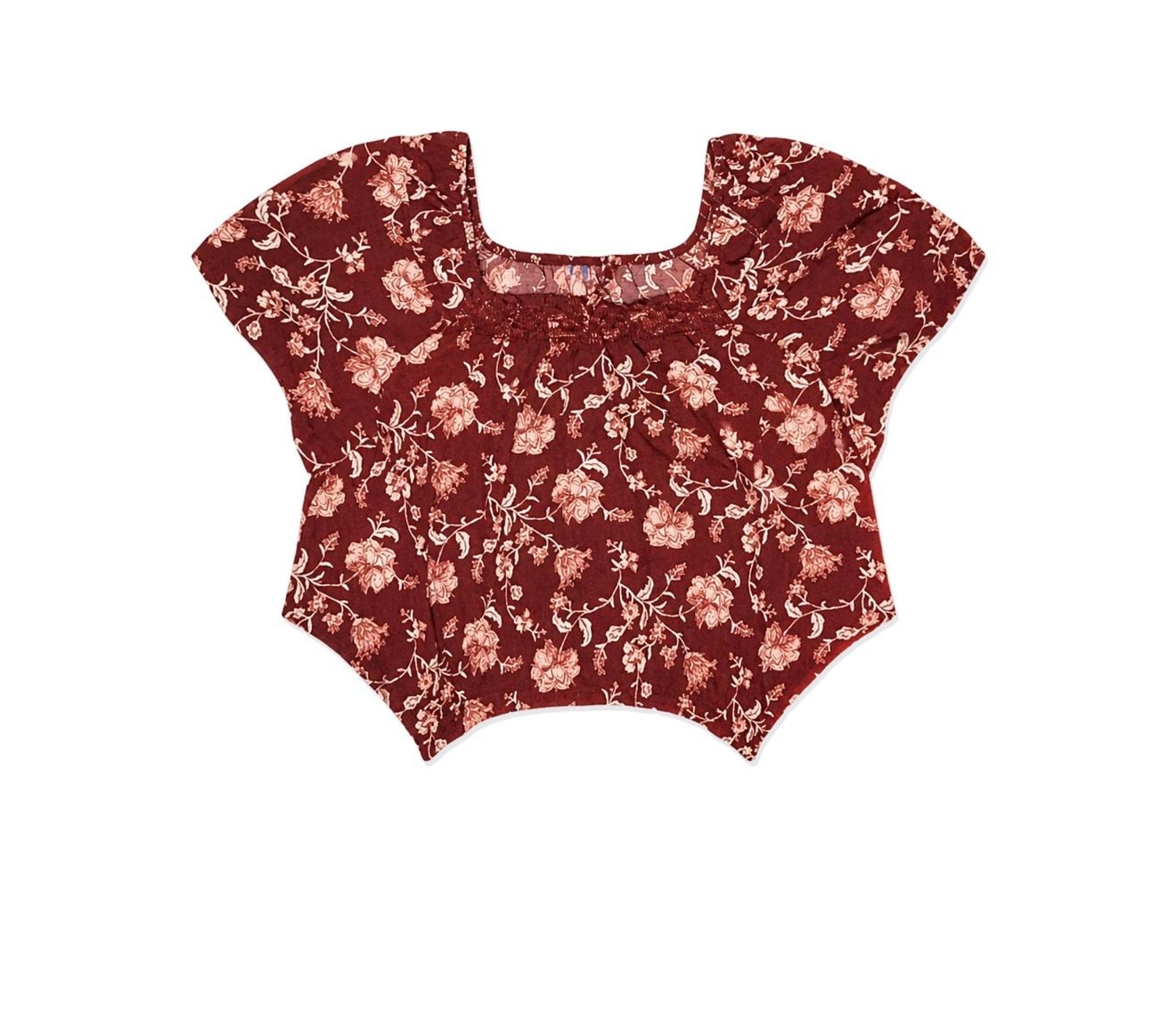 Velvet Moon Floral Top Size 2X Red Blouse Cold Shoulder 2