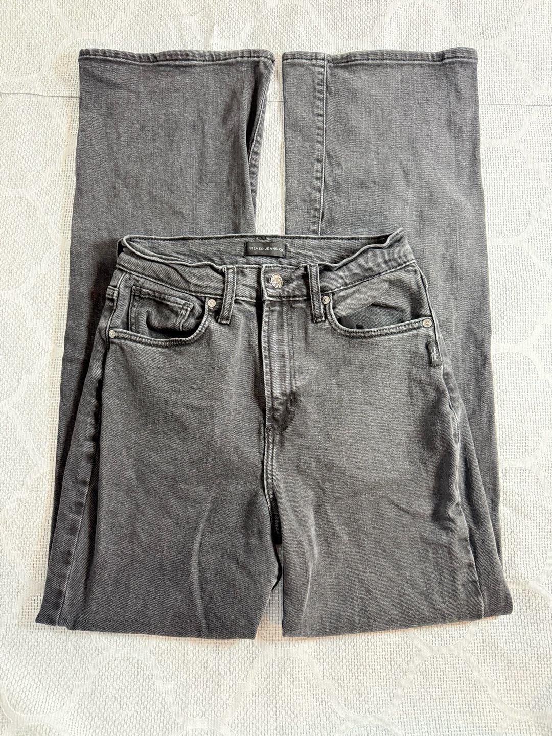 Silver Jeans Co. Black Wash Denim Straight Leg Jeans 2