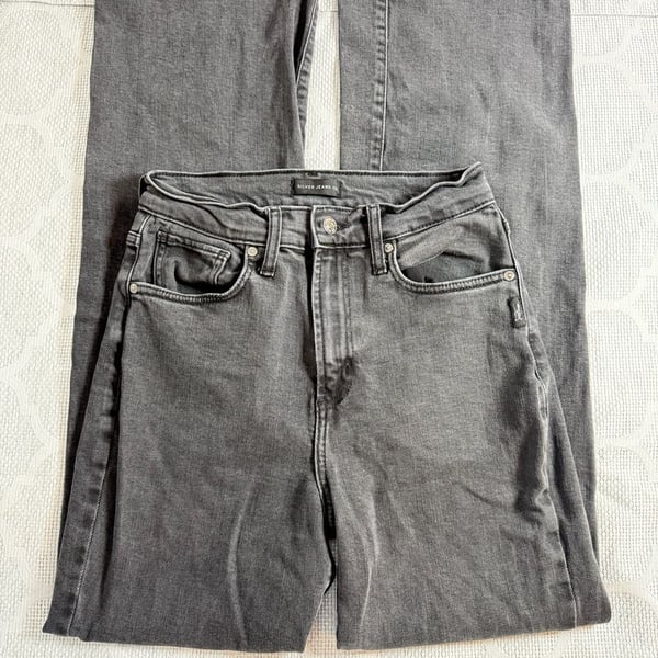 Silver Jeans Co. Black Wash Denim  Straight Leg Jeans