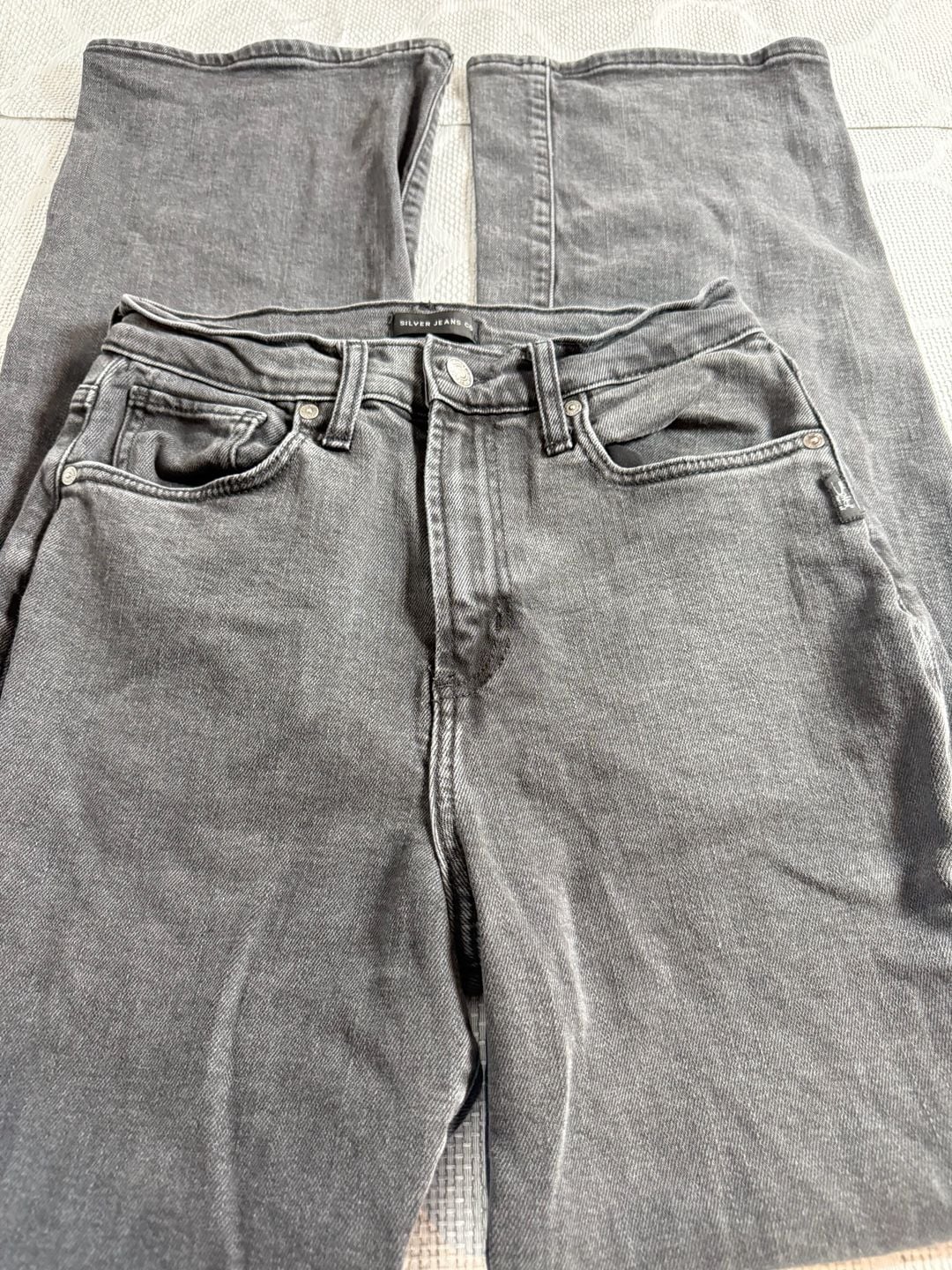Silver Jeans Co. Black Wash Denim Straight Leg Jeans 4