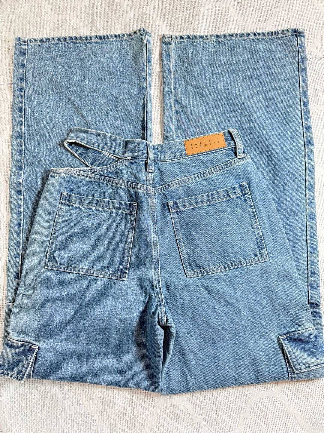 PacSun Asymmetric Waist Cargo Wide Leg Jeans 3