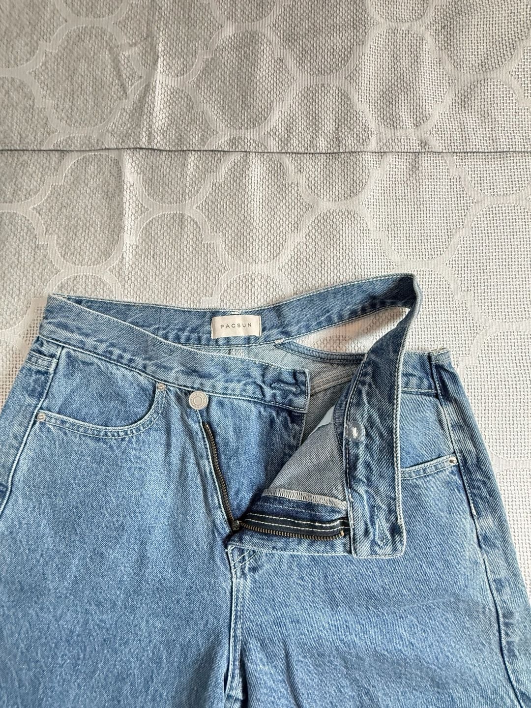 PacSun Asymmetric Waist Cargo Wide Leg Jeans 9