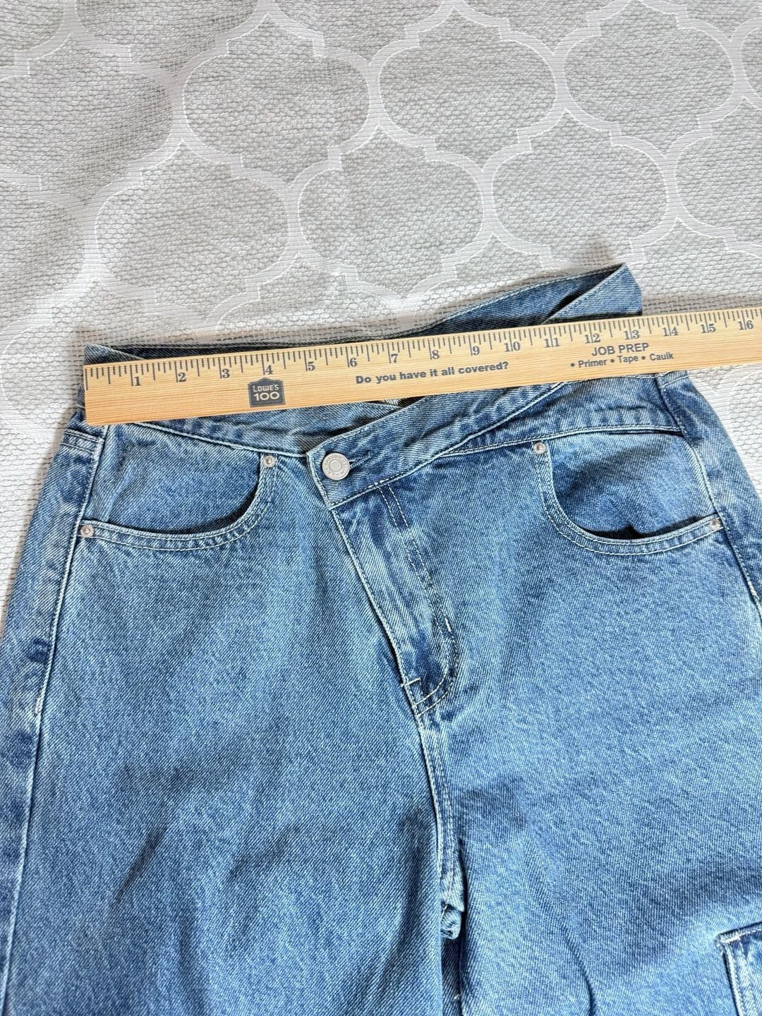 PacSun Asymmetric Waist Cargo Wide Leg Jeans 12