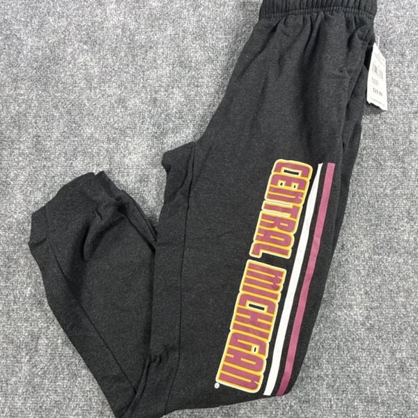 Central Michigan Sweatpants Size Small Dark Gray NWT