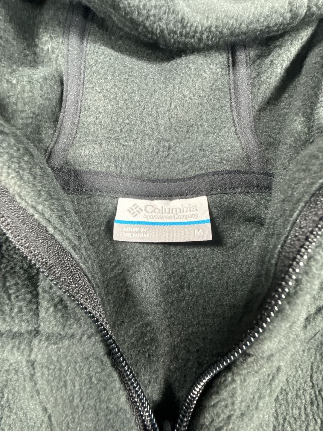 Columbia Benton Springs II Long Full Zip Hoodie Size Medium Dark Gray Fleece 9