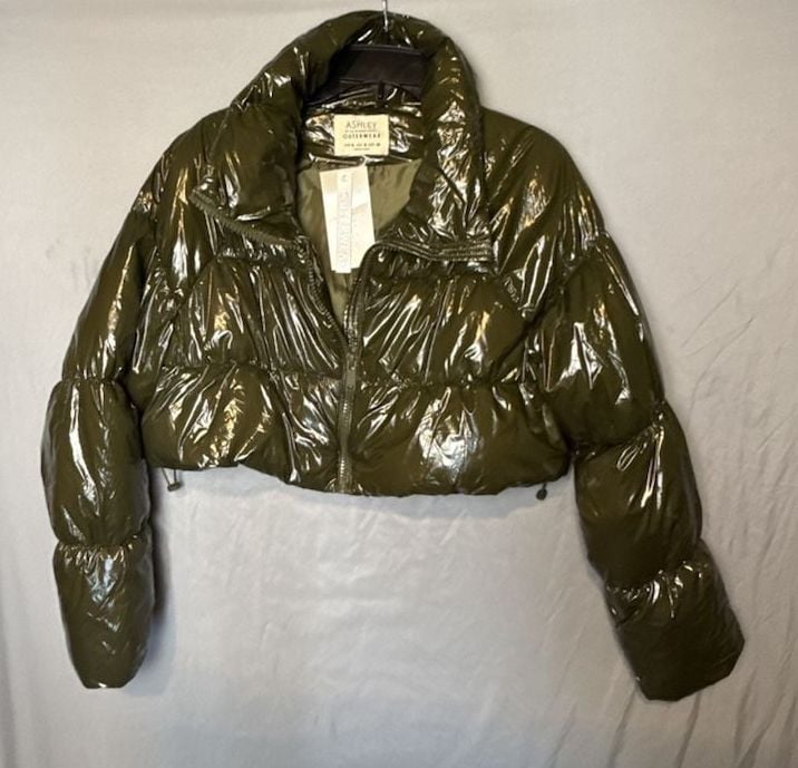 NWT ASHLEY OUTERWEAR WOMEN'S EXTRA LARGE OLIVE GREEN-stunning!!! Great fall look 3