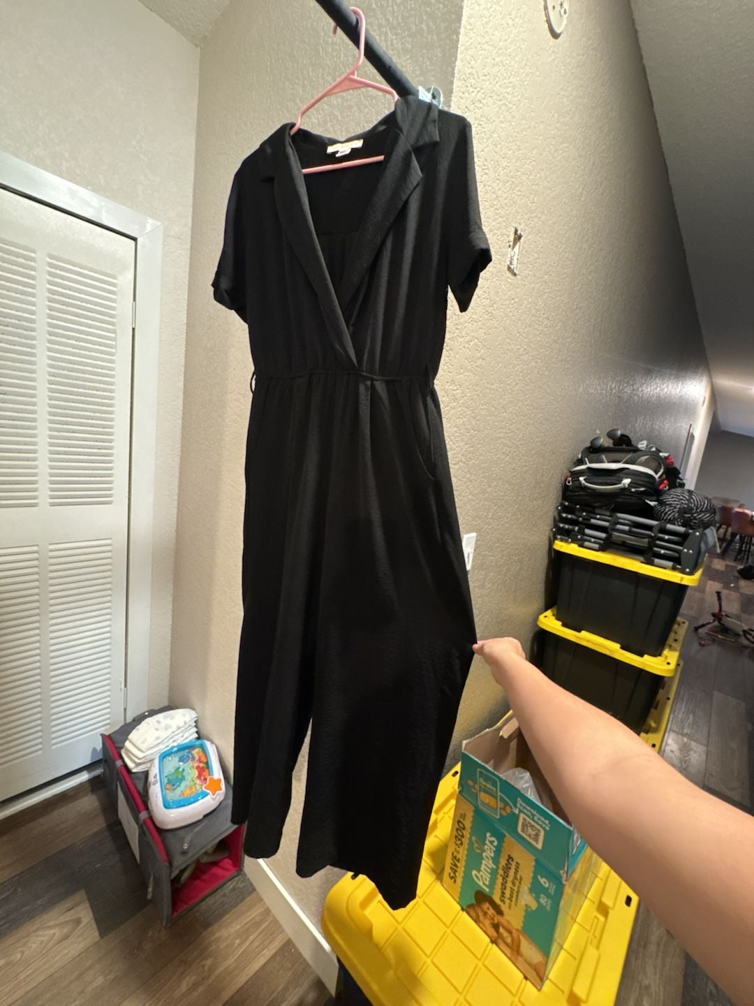 Monteau Los Angeles Black Jumpsuit Size L 2