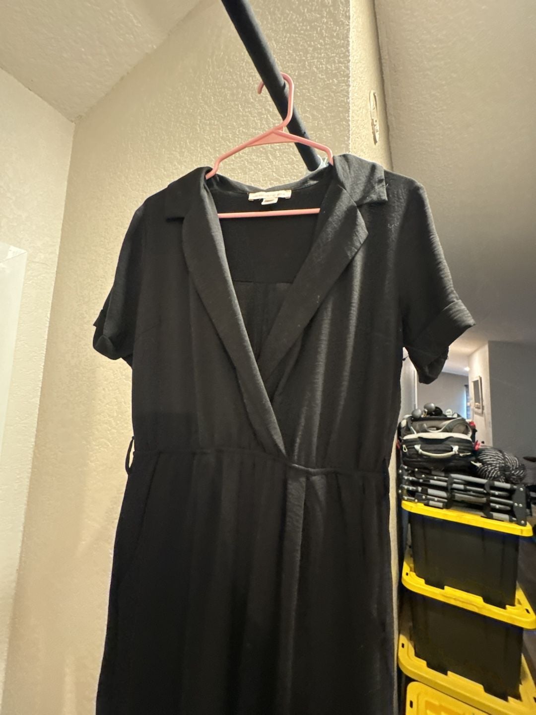 Monteau Los Angeles Black Jumpsuit Size L 4