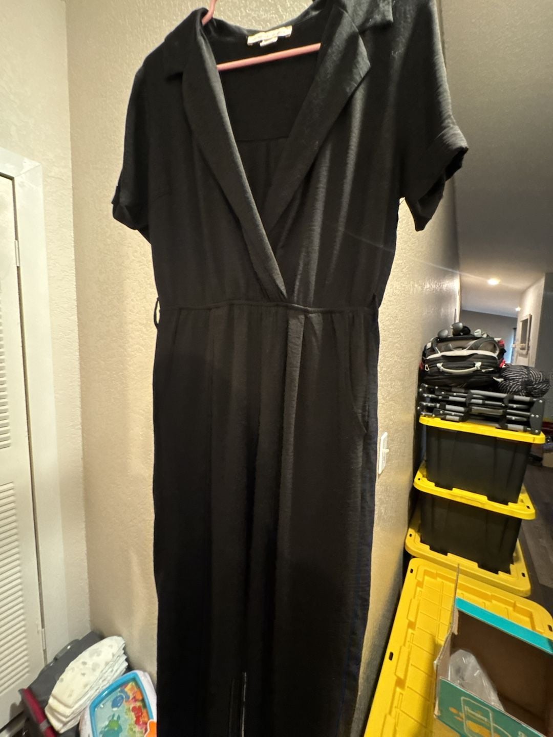 Monteau Los Angeles Black Jumpsuit Size L 5