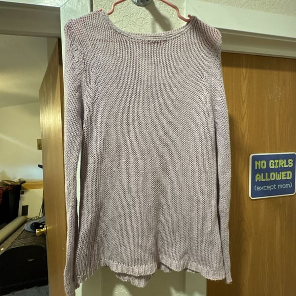 Hand Crocheted Purple Sweater!