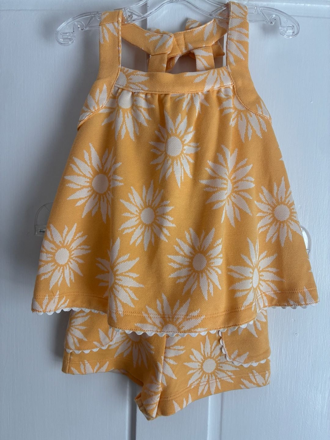 Calypso St. Barth Kids Outfit Set Size 24M Yellow White Sunflower 1