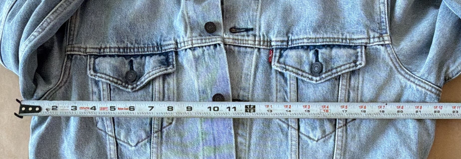 Levi’s Premium Trucker Denim Jacket Mens L 72334-0232 Embroidered Tiger Back 8
