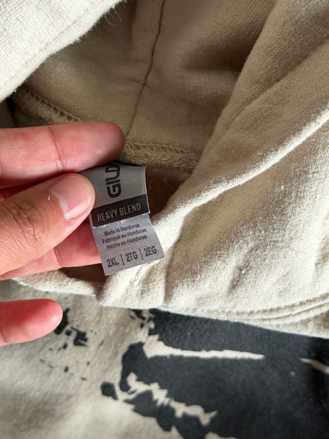 Gildan Paramore Graphic Hoodie Size 2XL Cream 4