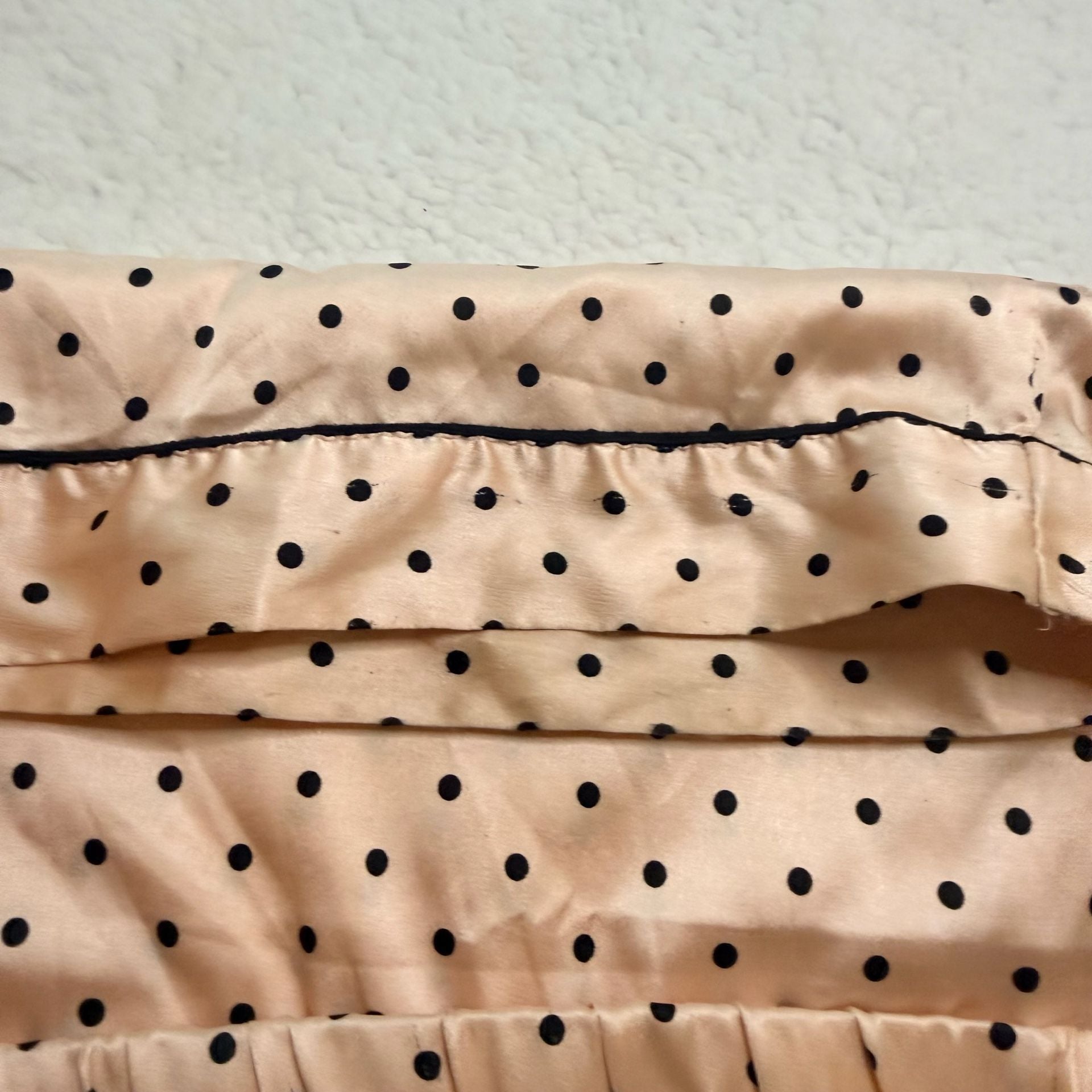 Victoria's Secret Satin Pajama Set Size XL Pink Black Dot 4