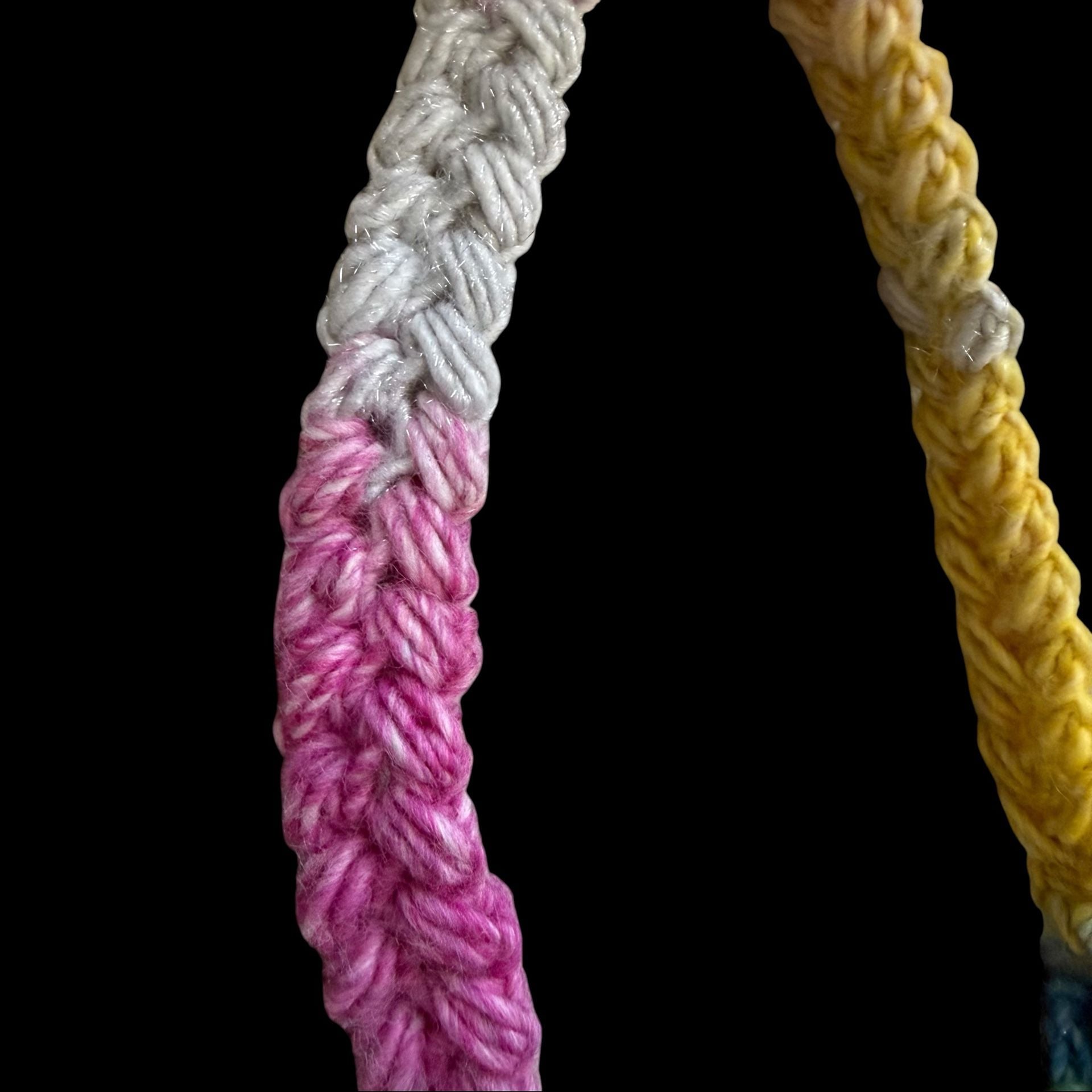 Handmade Crochet Rainbow Shoulder Bag See measurement photos 5