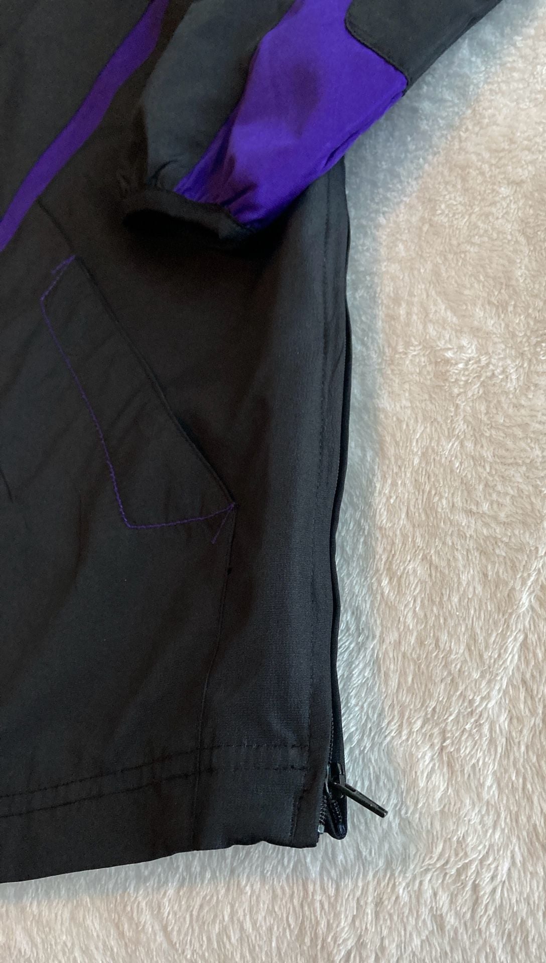 Reebok NFL Minnesota Vikings 1/4 Zip Jacket Size 2XL Black Purple 7