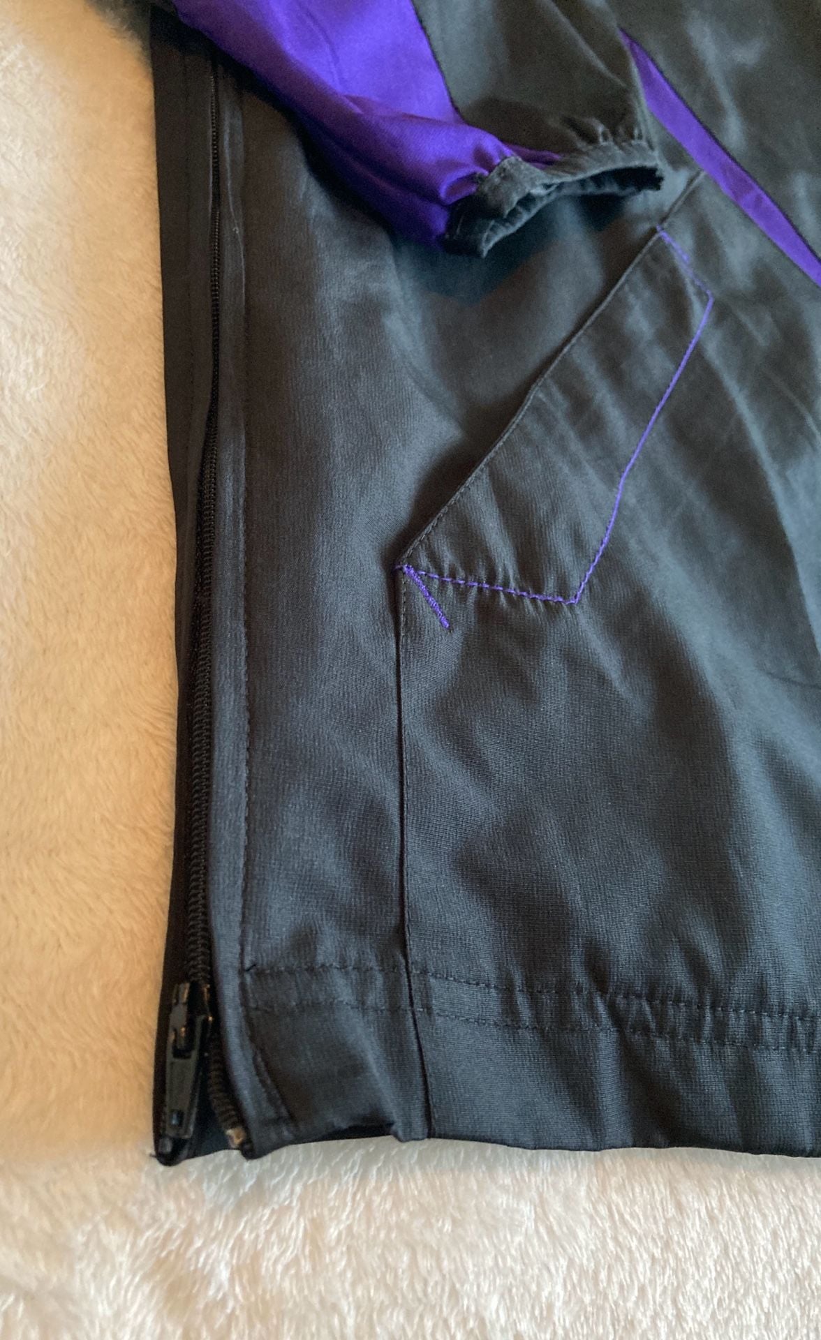 Reebok NFL Minnesota Vikings 1/4 Zip Jacket Size 2XL Black Purple 8