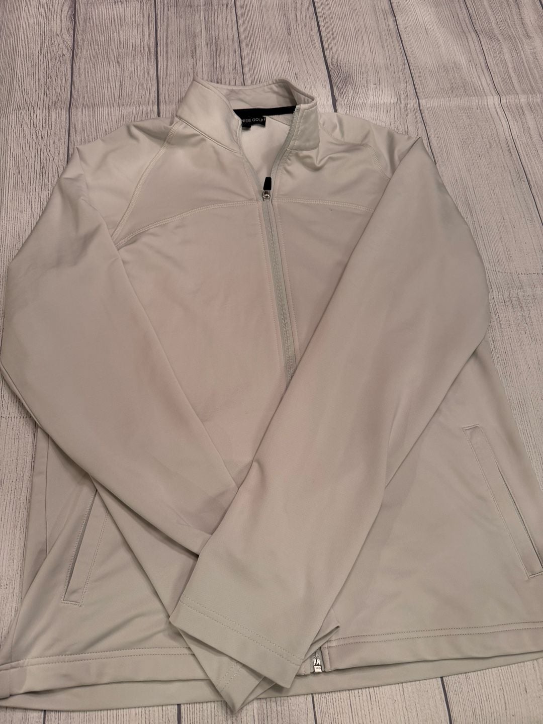 Swannies Golf Full Zip Jacket Size XL Light Gray Activewear 2