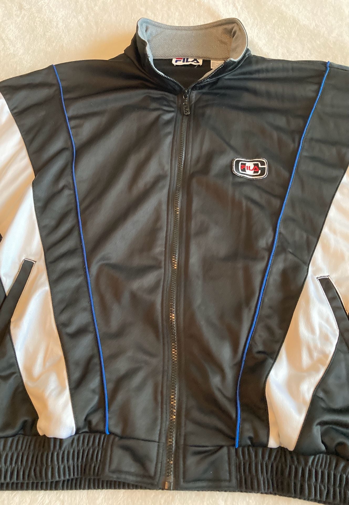 Fila Track Suit Size L Black Vintage Retro Track Jacket and Pants 3