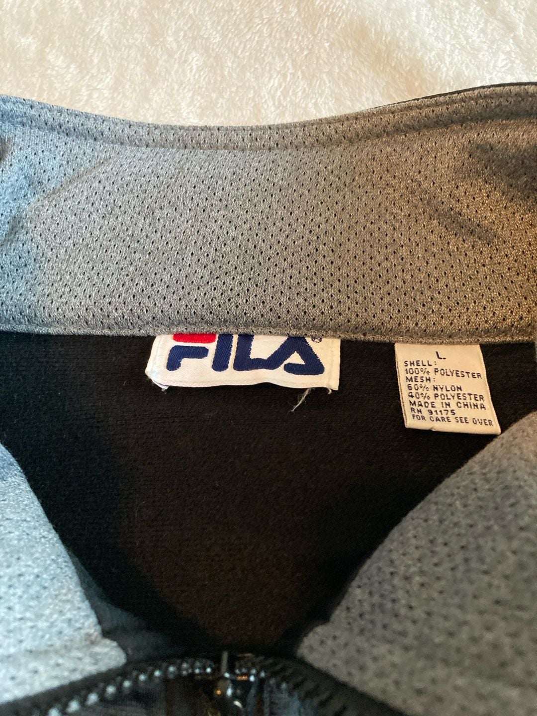 Fila Track Suit Size L Black Vintage Retro Track Jacket and Pants 5