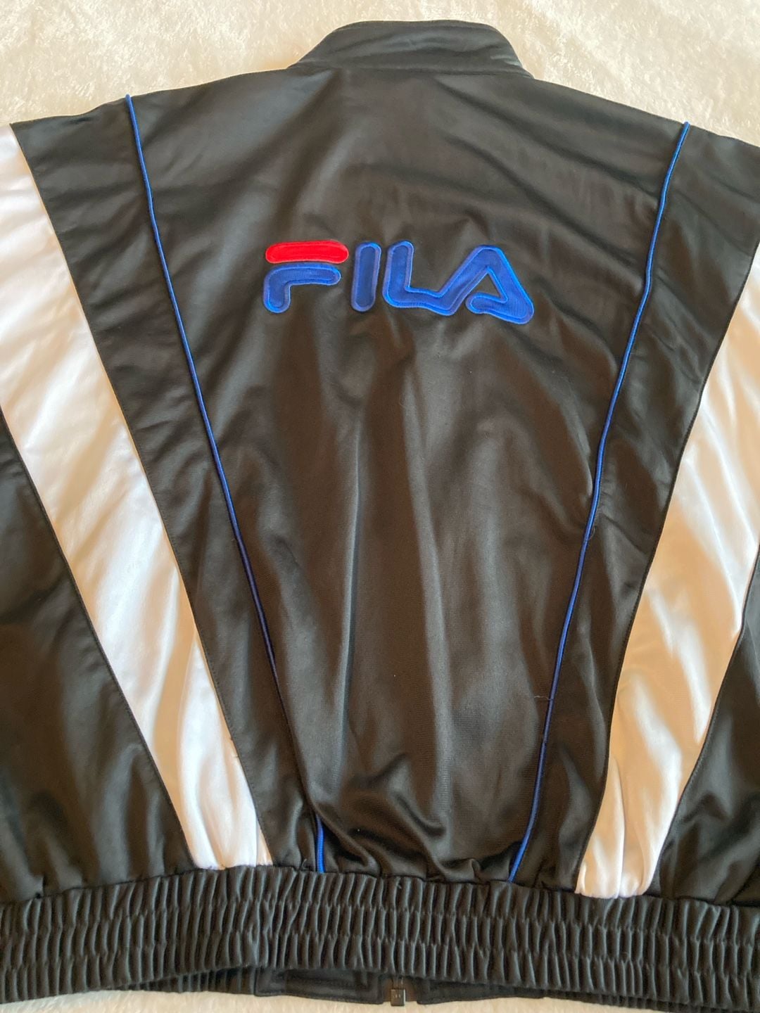 Fila Track Suit Size L Black Vintage Retro Track Jacket and Pants 6