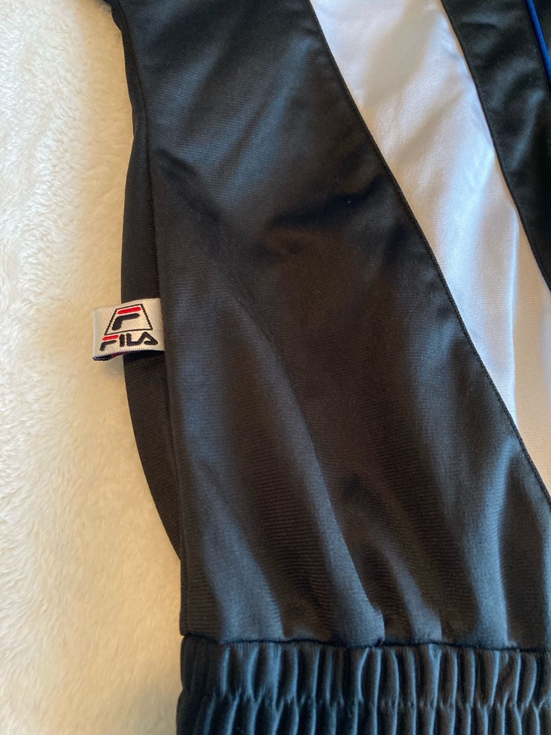 Fila Track Suit Size L Black Vintage Retro Track Jacket and Pants 7