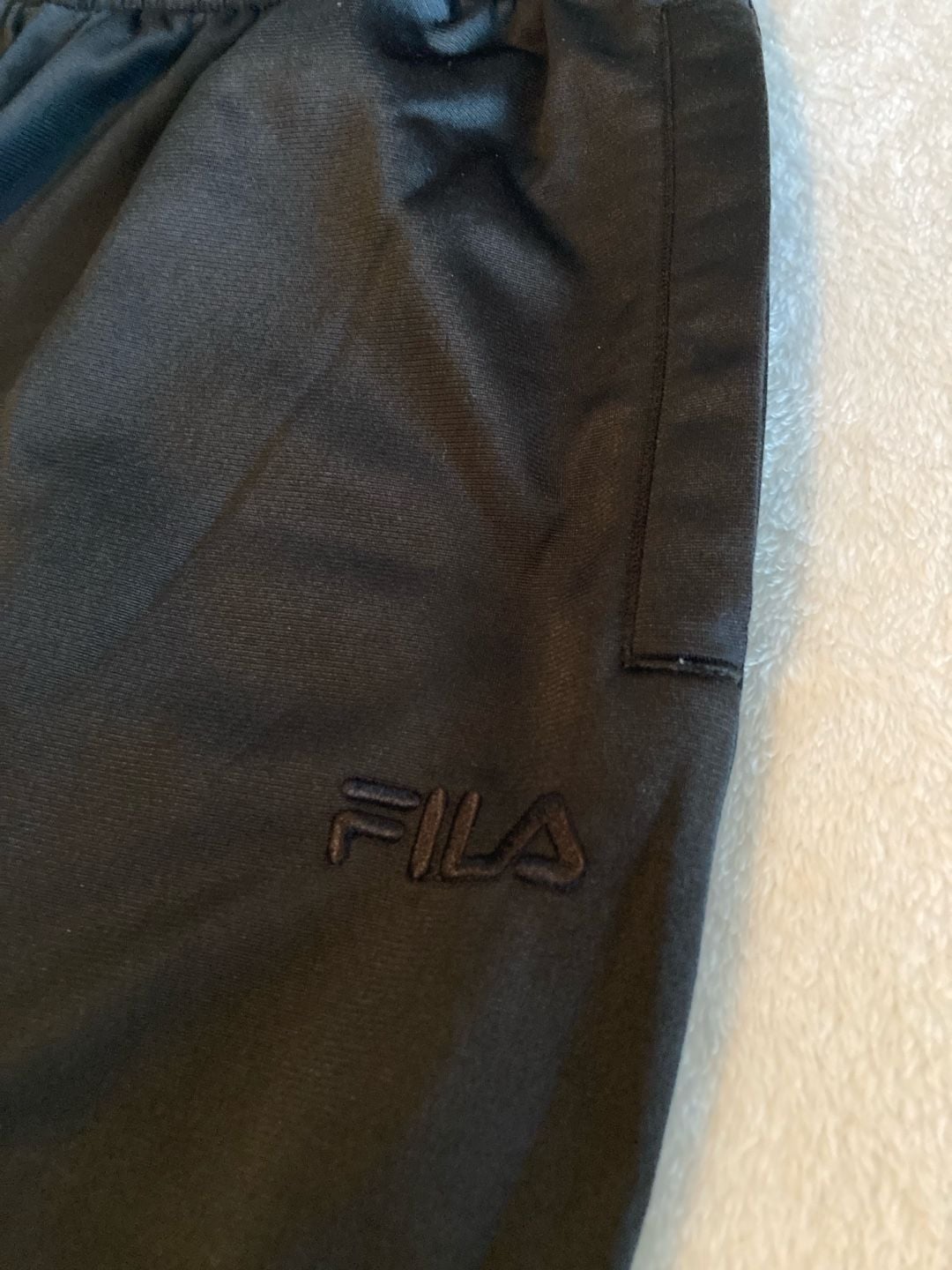 Fila Track Suit Size L Black Vintage Retro Track Jacket and Pants 10