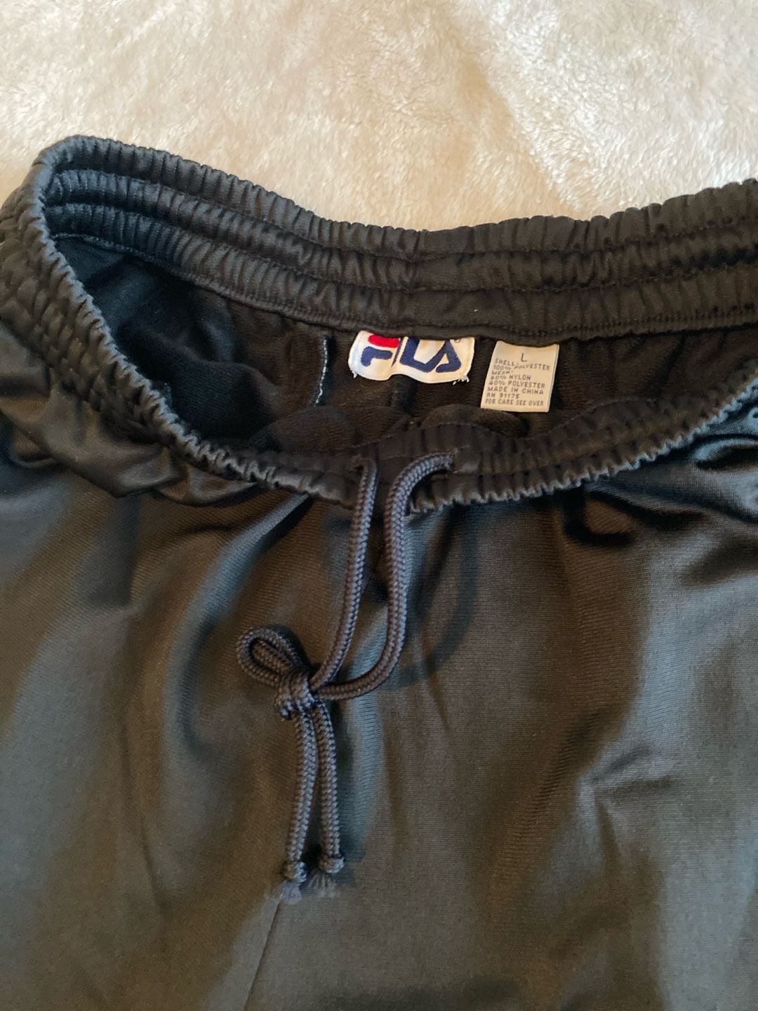 Fila Track Suit Size L Black Vintage Retro Track Jacket and Pants 11
