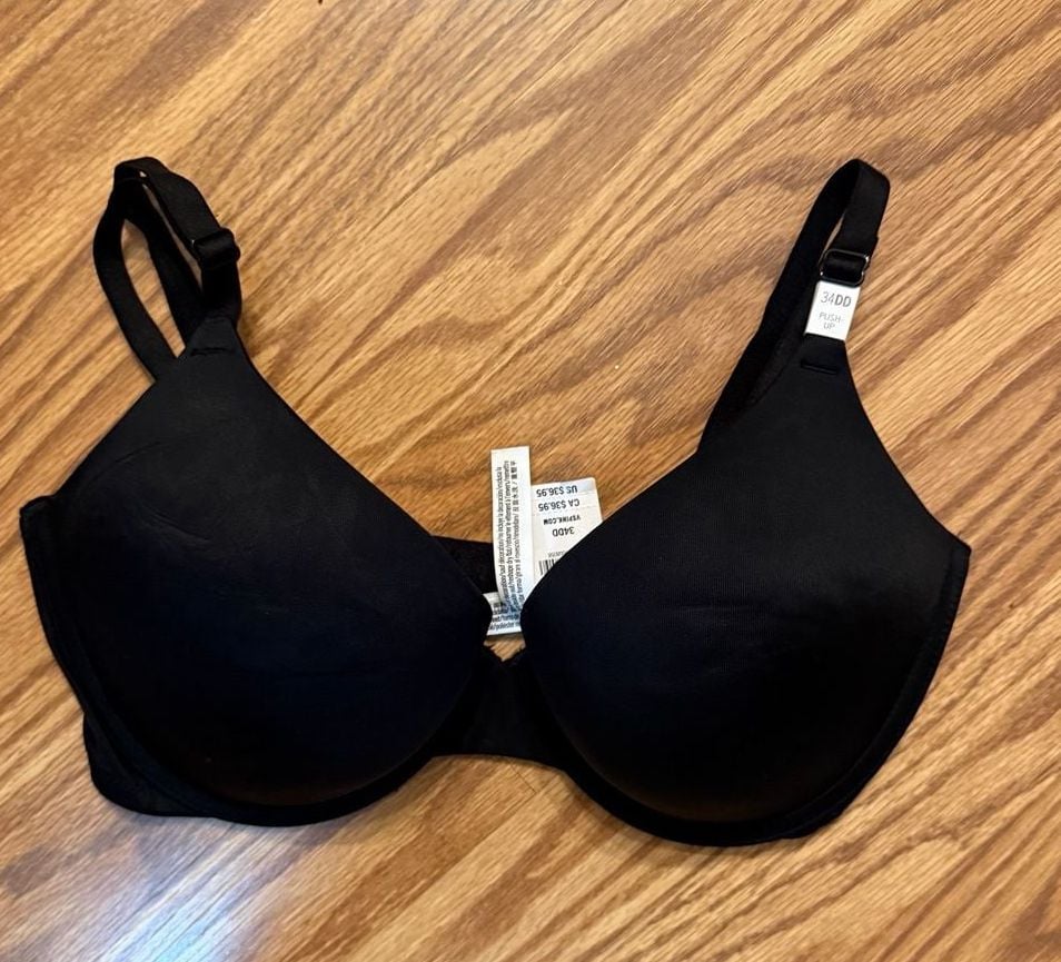 Victoria's Secret PINK Push-Up Bra Size 34DD Black 2