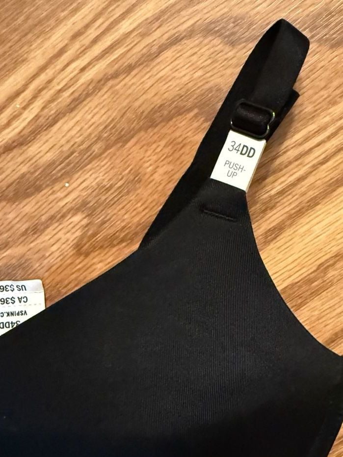 Victoria's Secret PINK Push-Up Bra Size 34DD Black 3