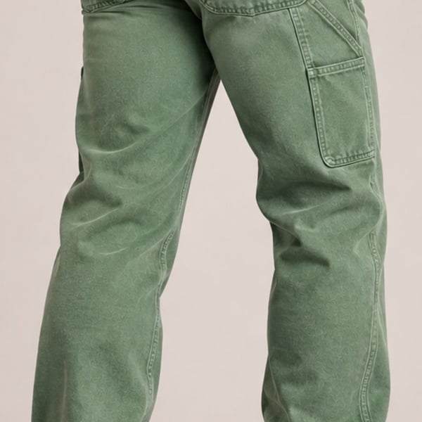 Vans Carpenter Canvas Pants Green Workwear Skate 32x36