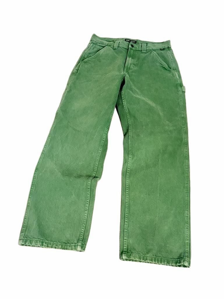 Vans Carpenter Canvas Pants Green Workwear Skate 32x36 8