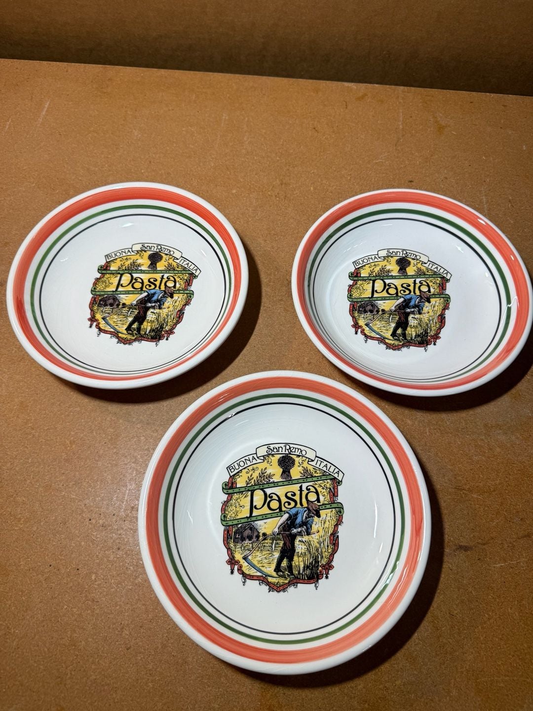Himark San Remo Pasta Bowls Set of 3 Buona Italia Decor 1