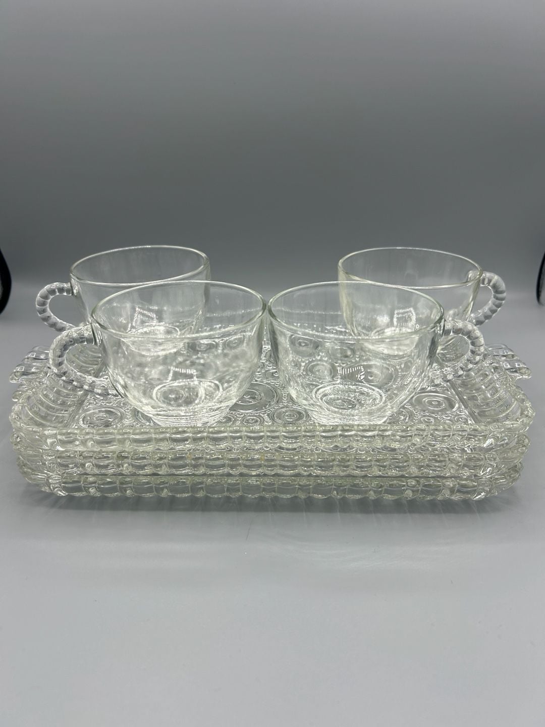Anchor Hocking 1950s Colonial Lady Boopie Snack Tray Set 1