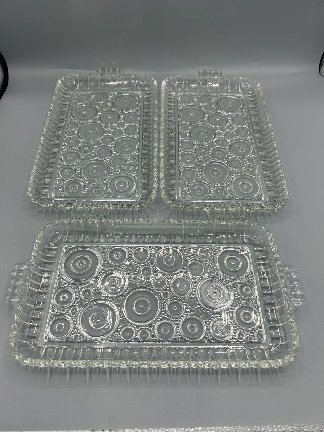 Anchor Hocking 1950s Colonial Lady Boopie Snack Tray Set 5