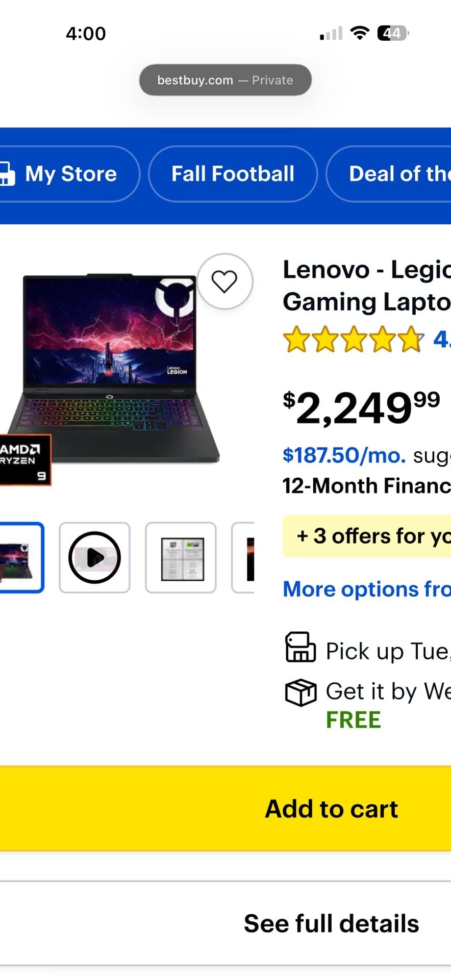 Lenovo Upgraded Legion Pro 5 16" 2.5K Gaming Laptop 3