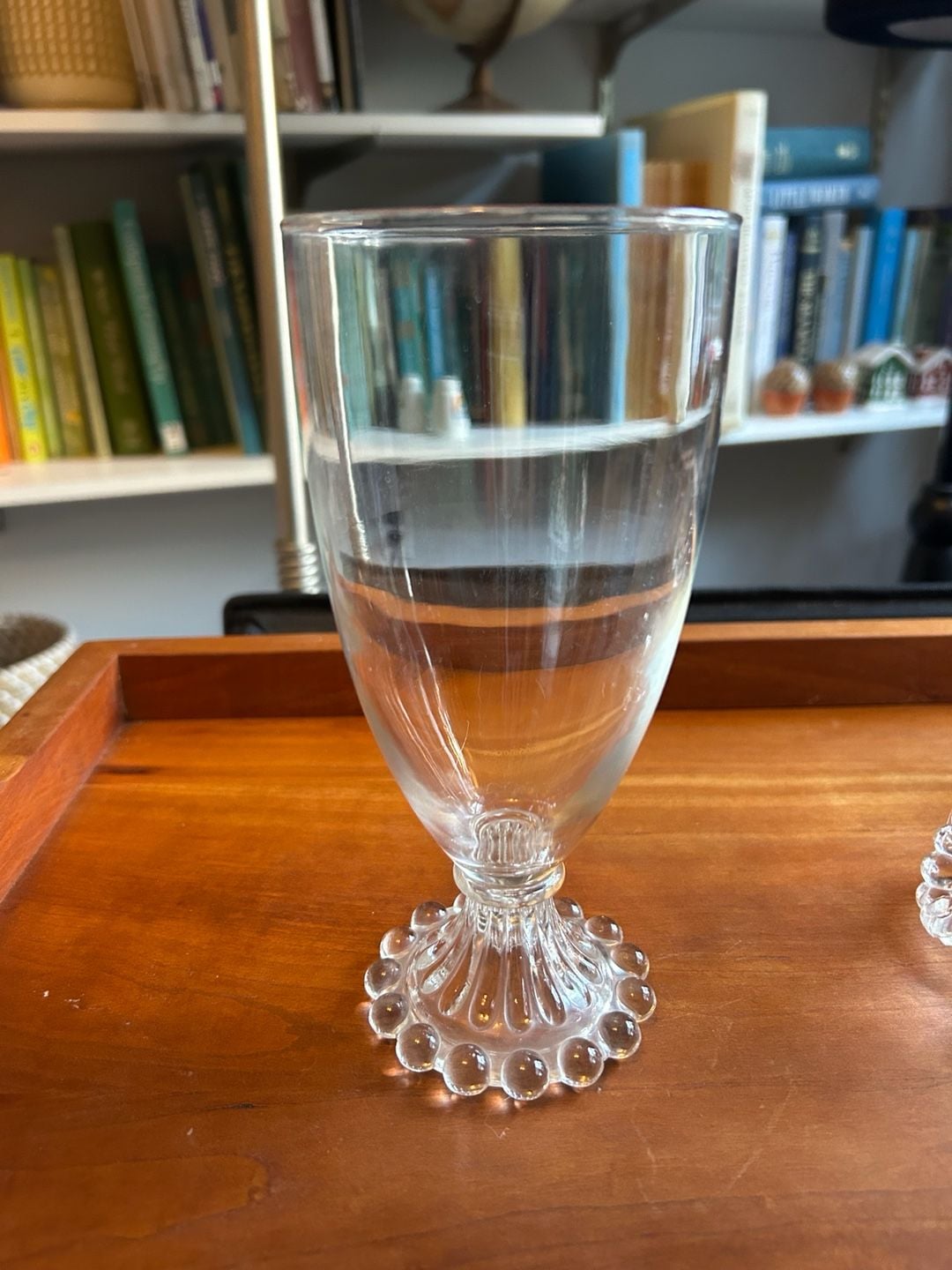 Hazel Atlas Ball and Rib Glass Sip N Smoke Snack Set . 15 pieces 4