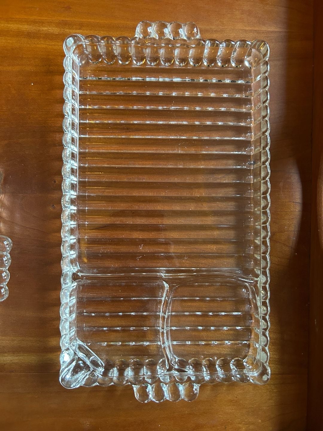Hazel Atlas Ball and Rib Glass Sip N Smoke Snack Set . 15 pieces 11