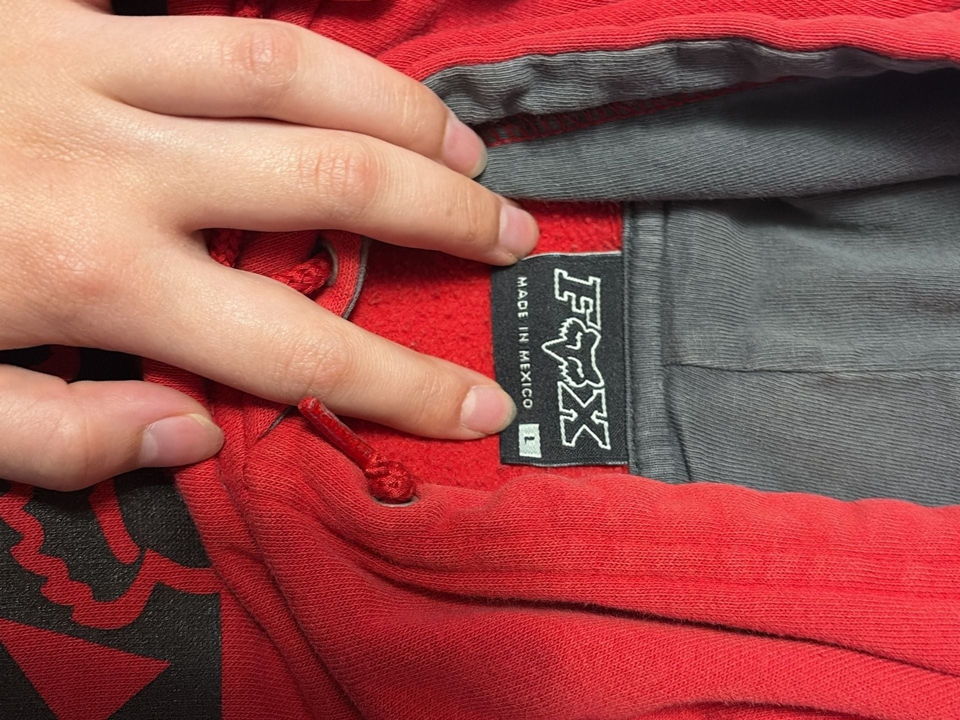 Fox Riders Co. Hoodie Size L Red Pullover 3
