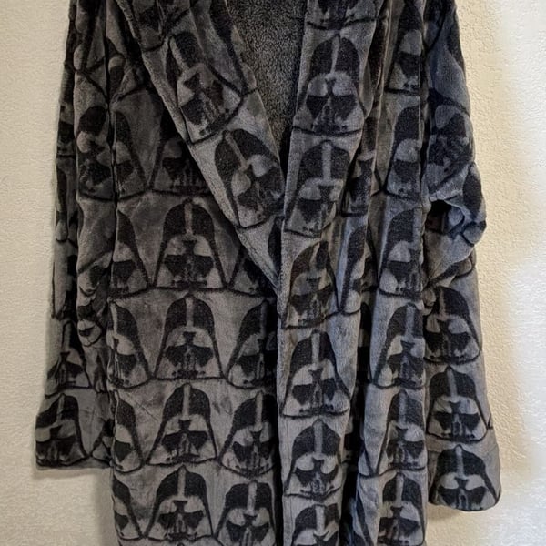 Vera Bradley Star Wars Darth Vader Robe Size L/XL Gray Hooded Fleece