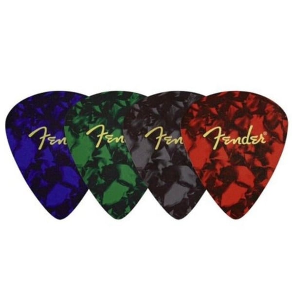 Fender Guitar Pick Shape Logo Coasters Multi-Color 4-Pack