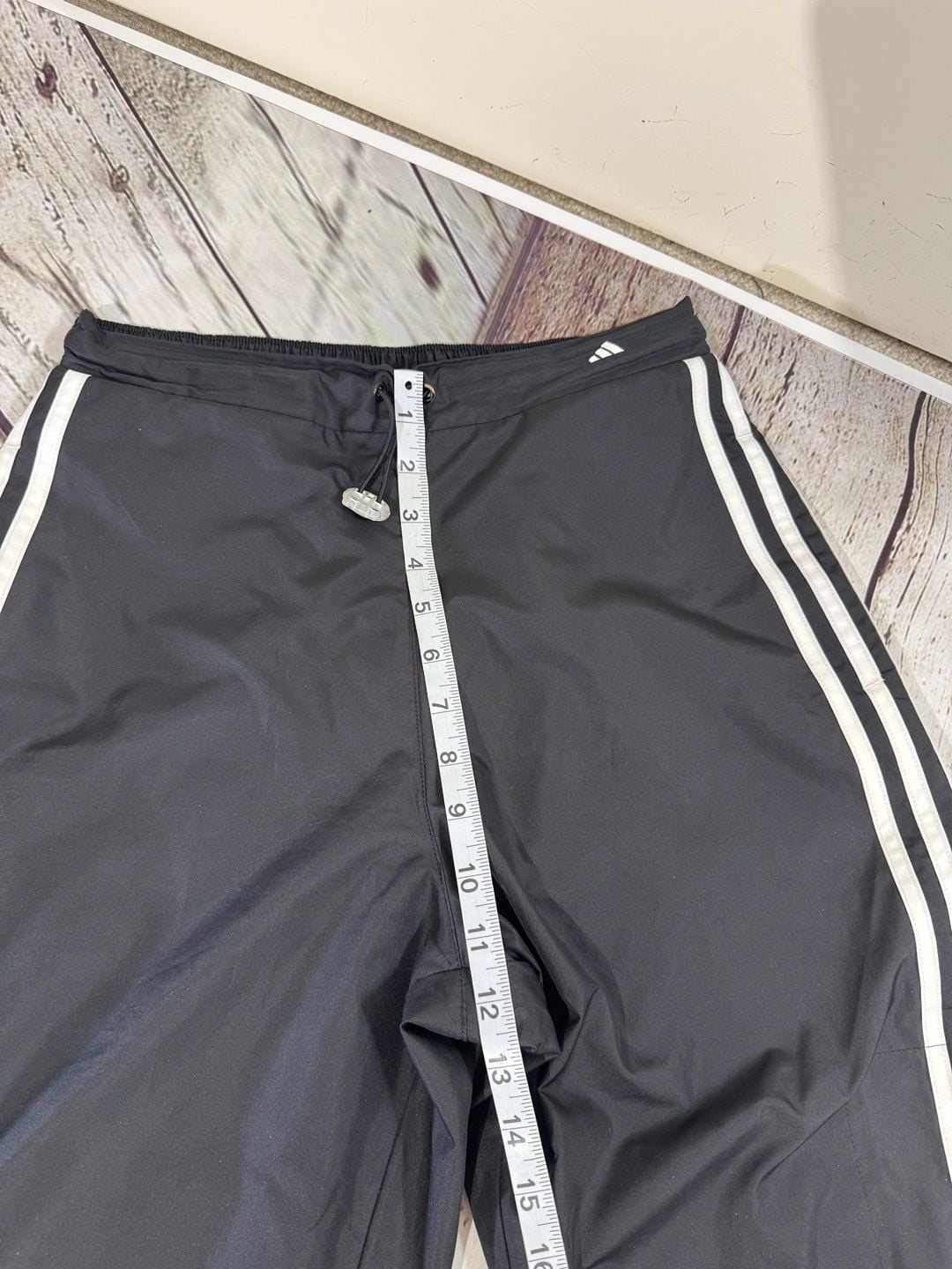 Adidas Vintage Track Pant Black Nylon 3-Stripes Small 5