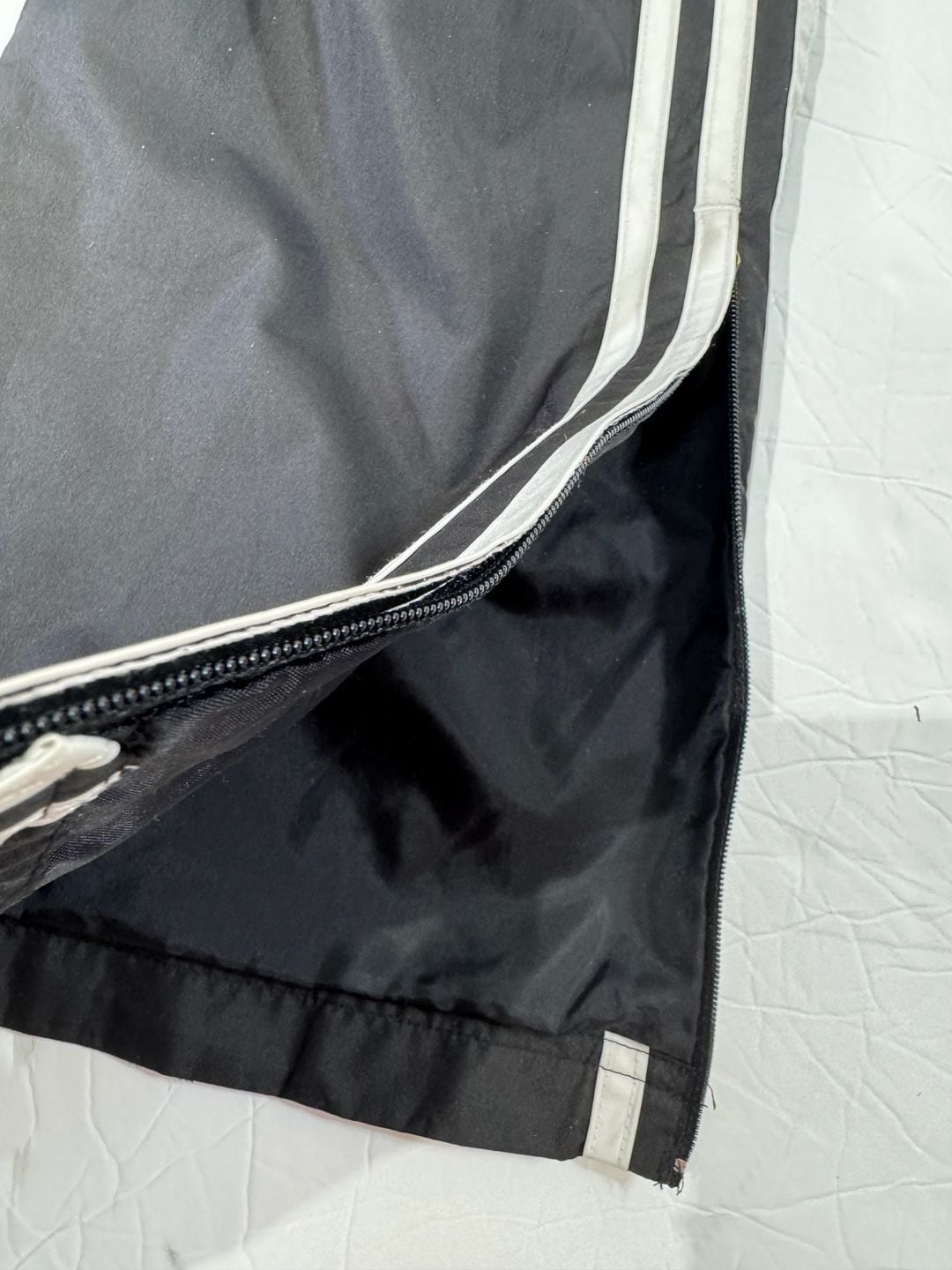 Adidas Vintage Track Pant Black Nylon 3-Stripes Small 7
